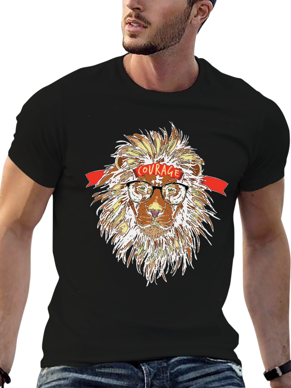 Courage Lion Graphic Tee - Unisex