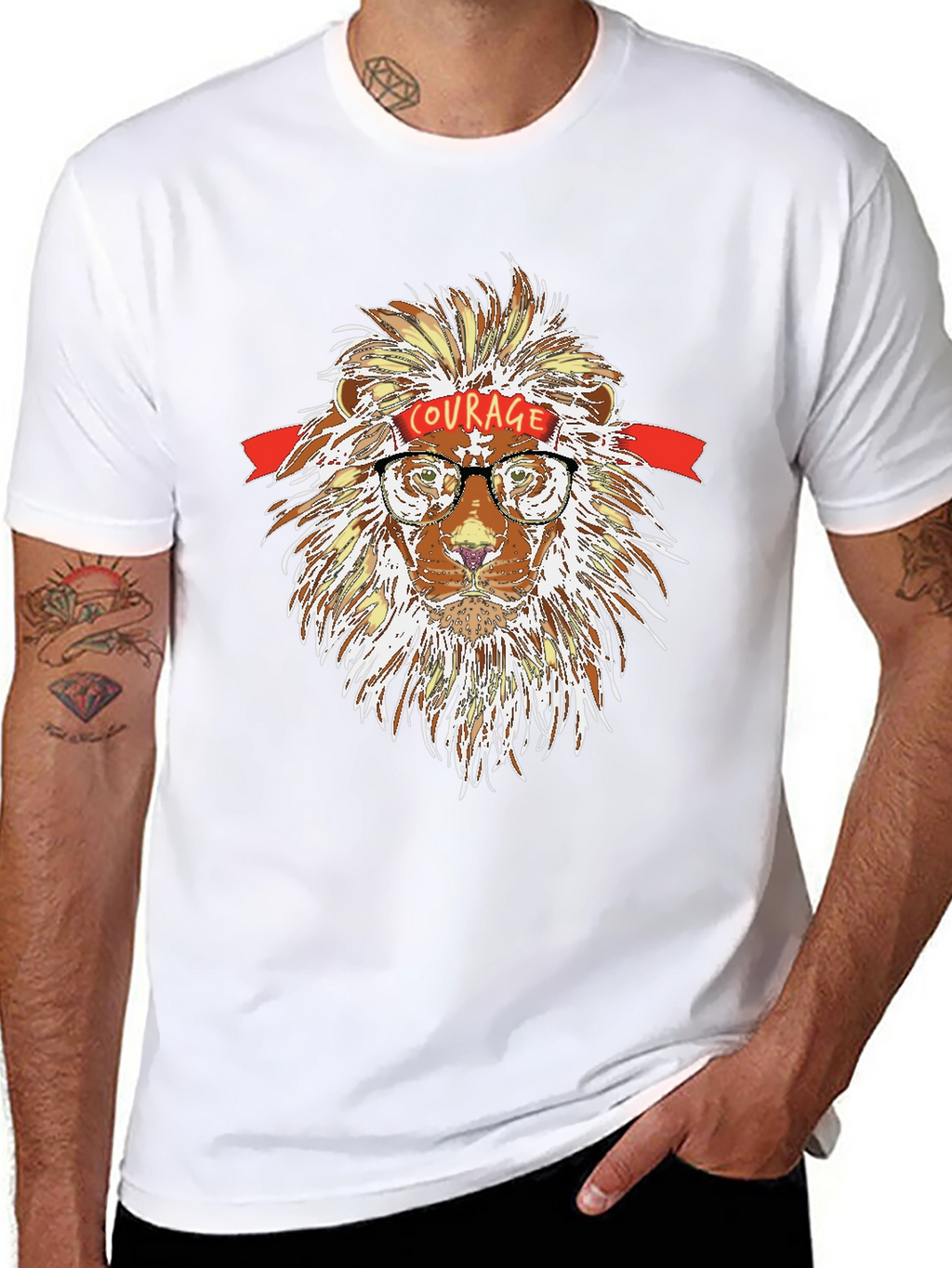 Courage Lion Graphic Tee - Unisex