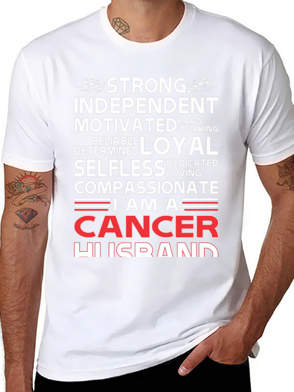 Strong Cancer Husband Graphic Tee
