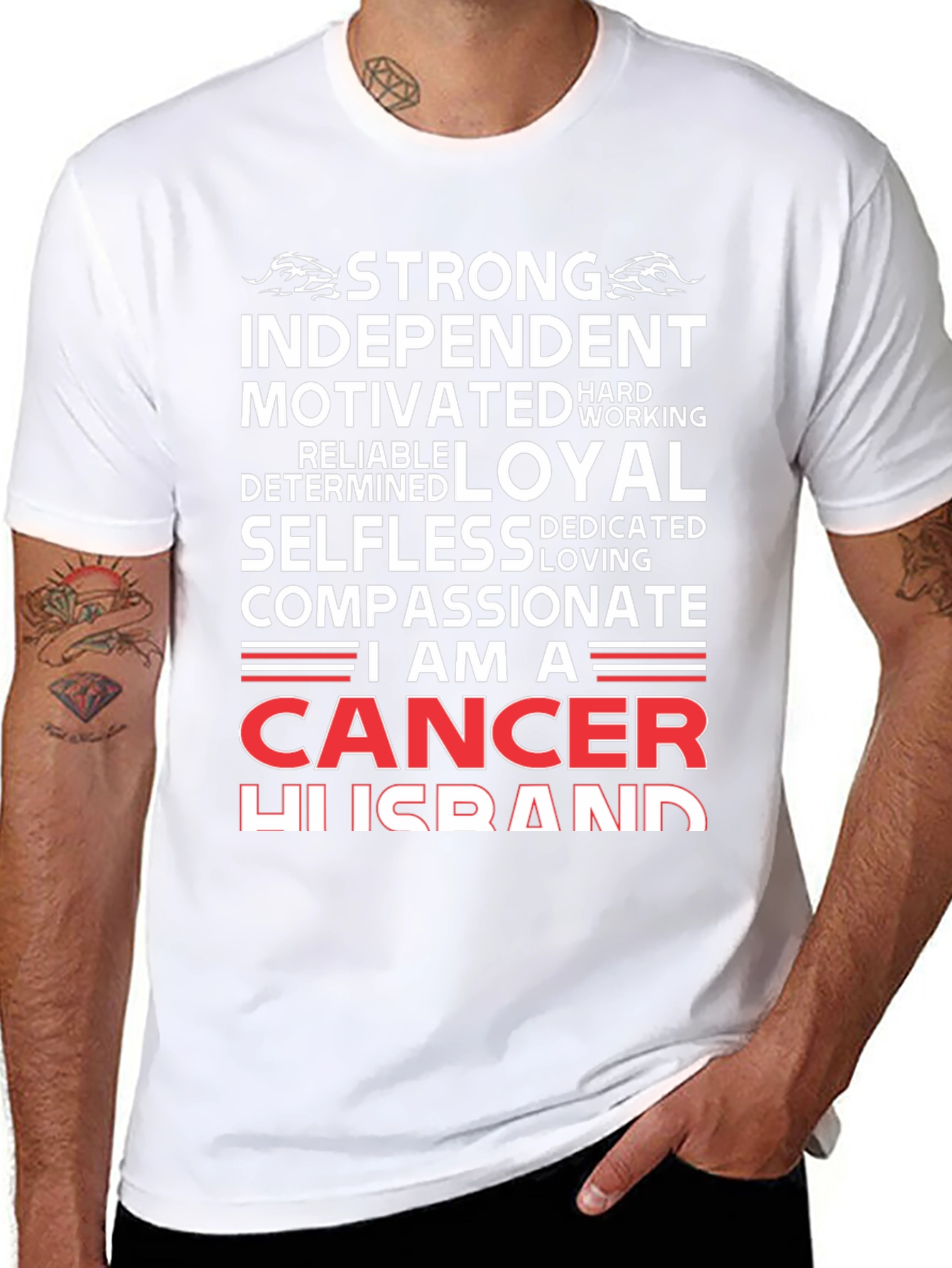 Strong Cancer Husband Graphic Tee