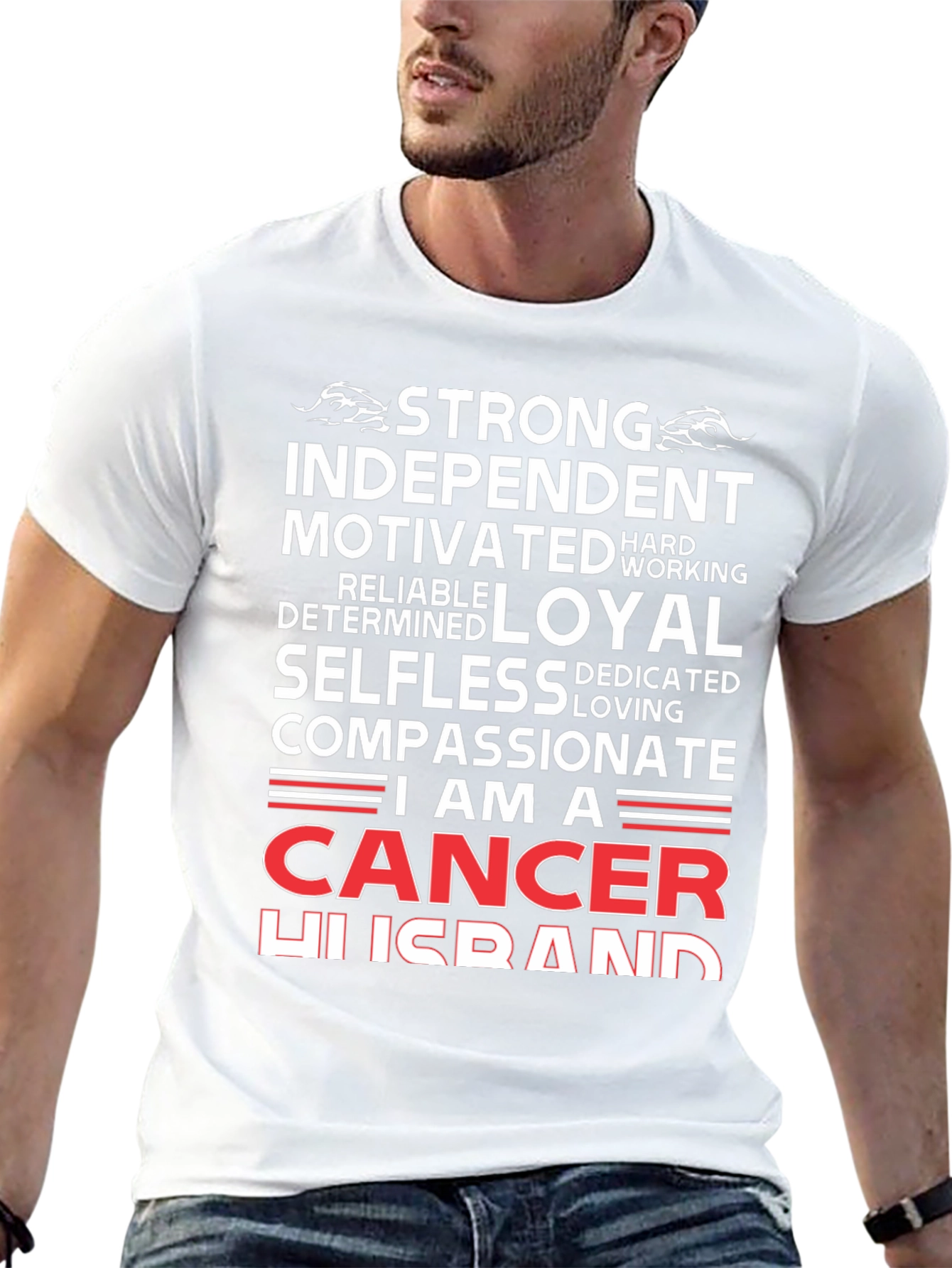 Strong Cancer Husband Graphic Tee