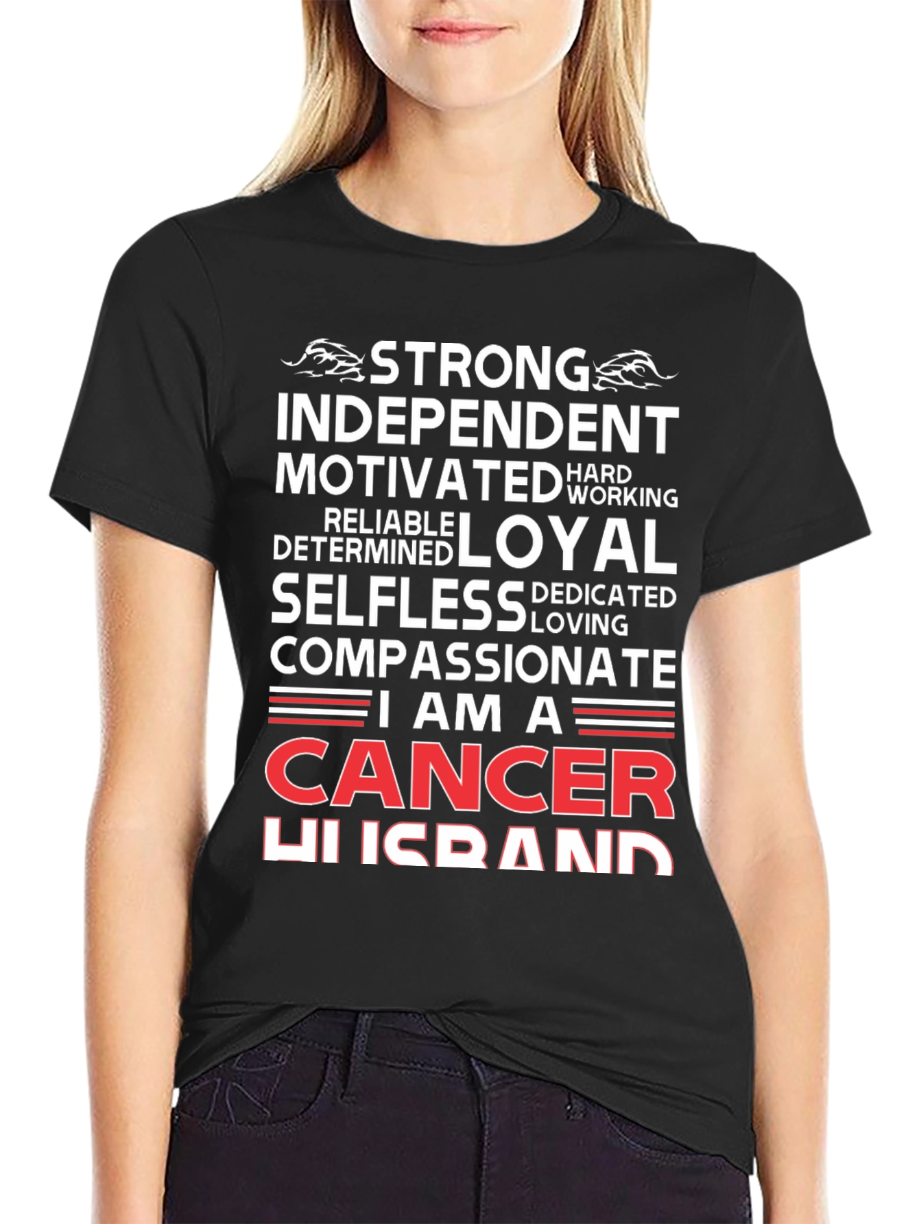 Strong Cancer Husband Graphic Tee