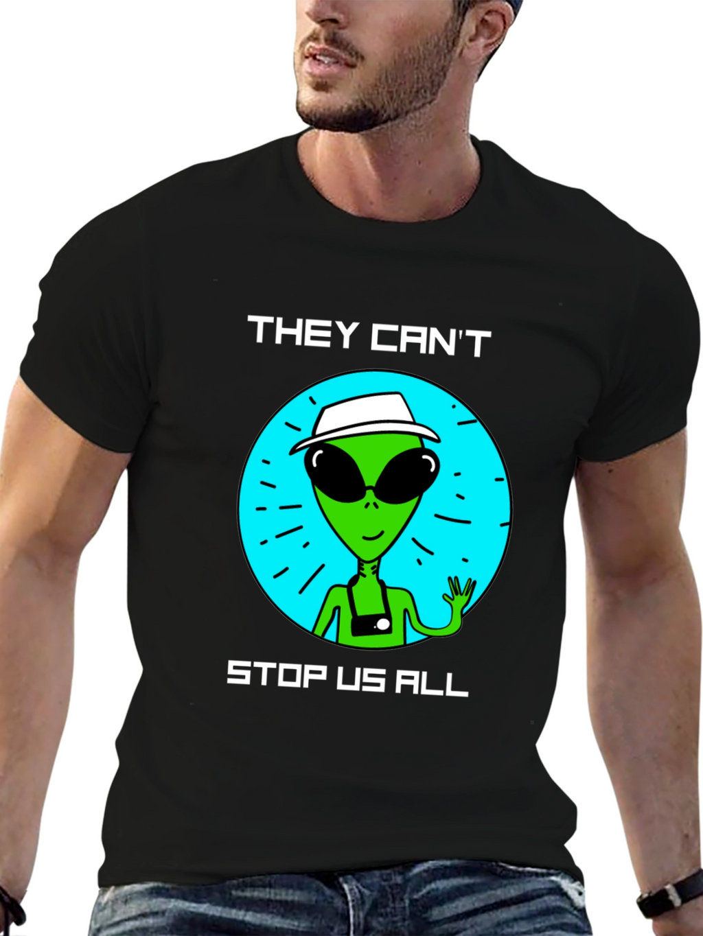 Alien Graphic T-Shirt - They Cant Stop Us All