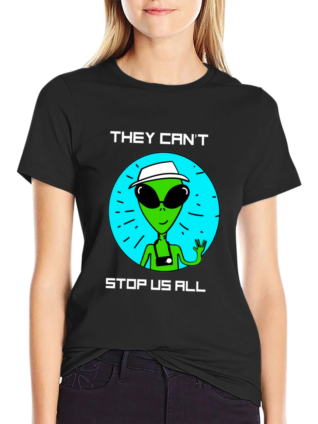 Alien Graphic T-Shirt - They Cant Stop Us All