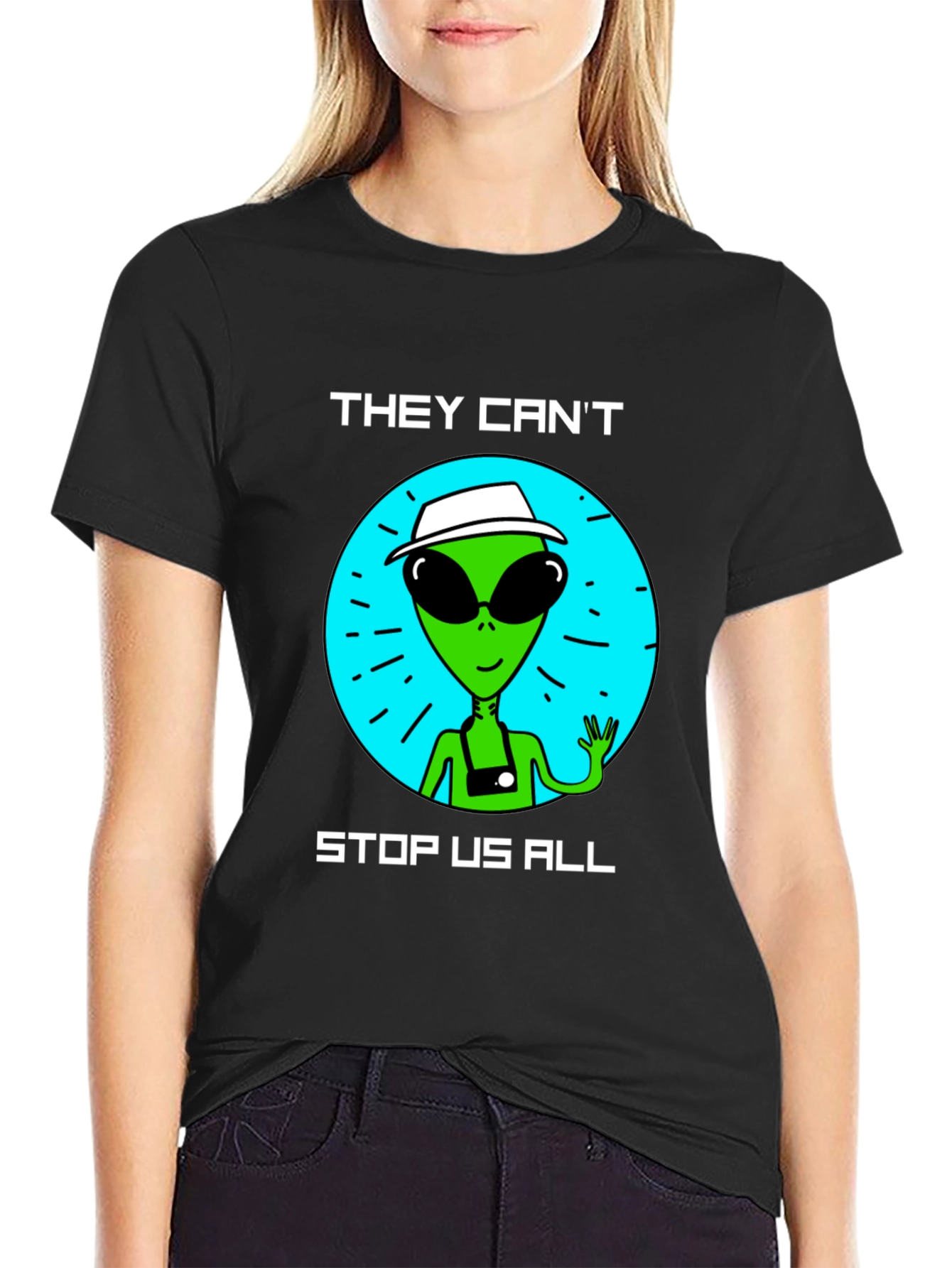 Alien Graphic T-Shirt - They Cant Stop Us All