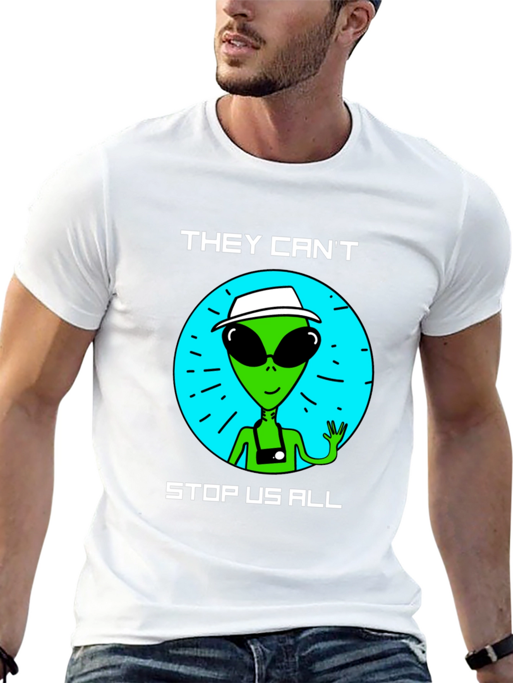 Alien Graphic T-Shirt - They Cant Stop Us All