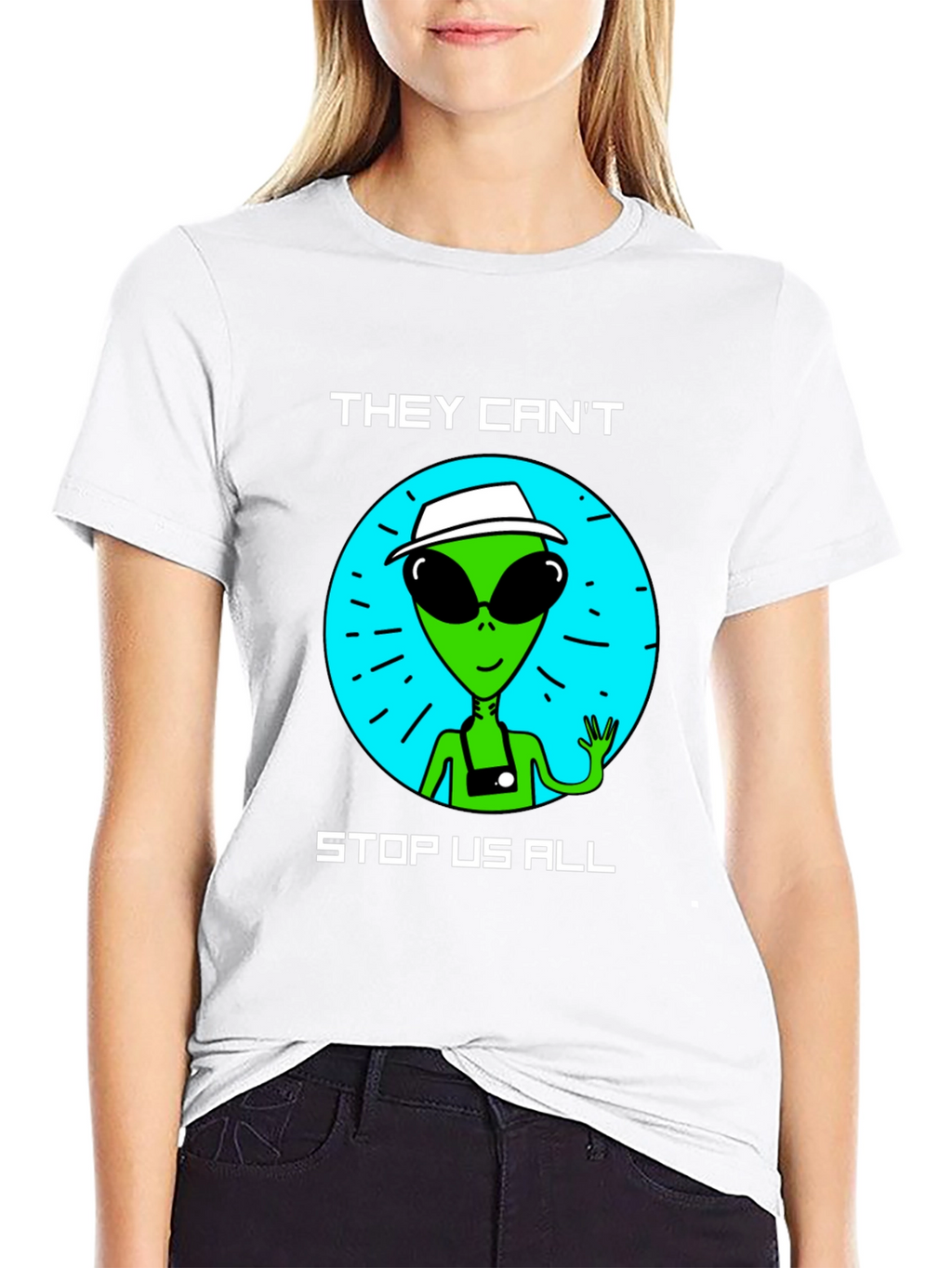 Alien Graphic T-Shirt - They Cant Stop Us All