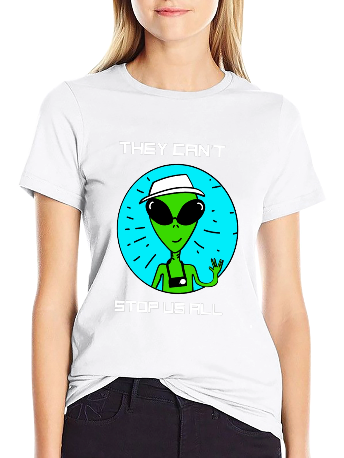 Alien Graphic T-Shirt - They Cant Stop Us All