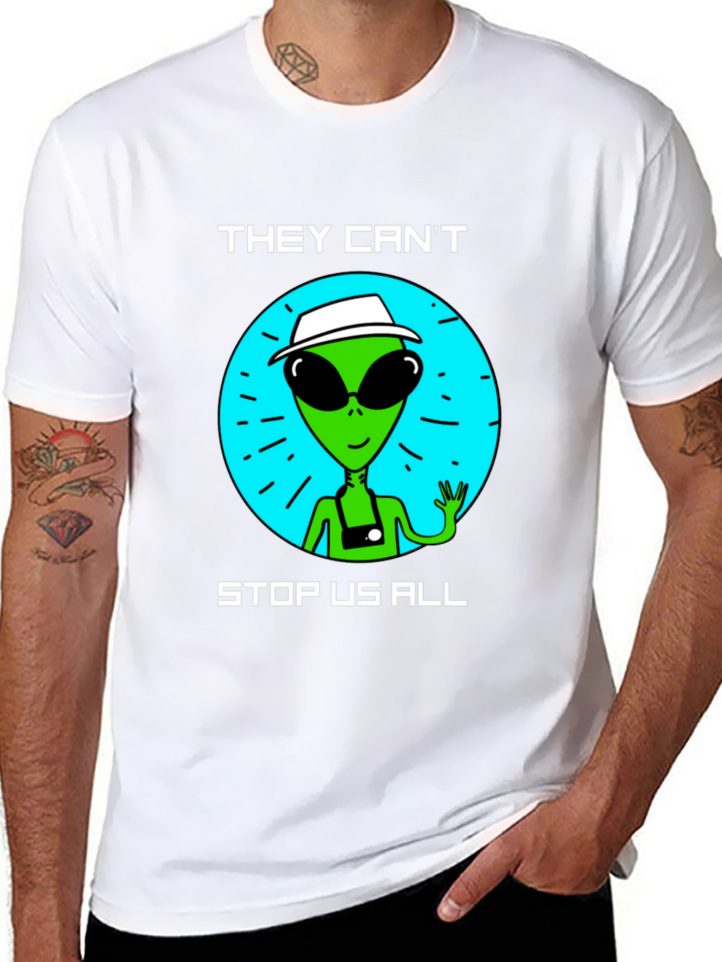 Alien Graphic T-Shirt - They Cant Stop Us All