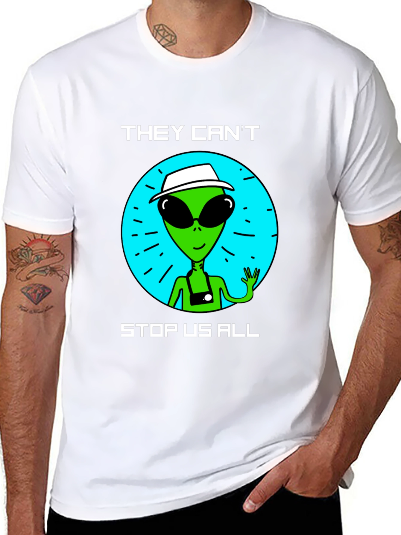Alien Graphic T-Shirt - They Cant Stop Us All