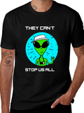 Alien Graphic T-Shirt - They Cant Stop Us All