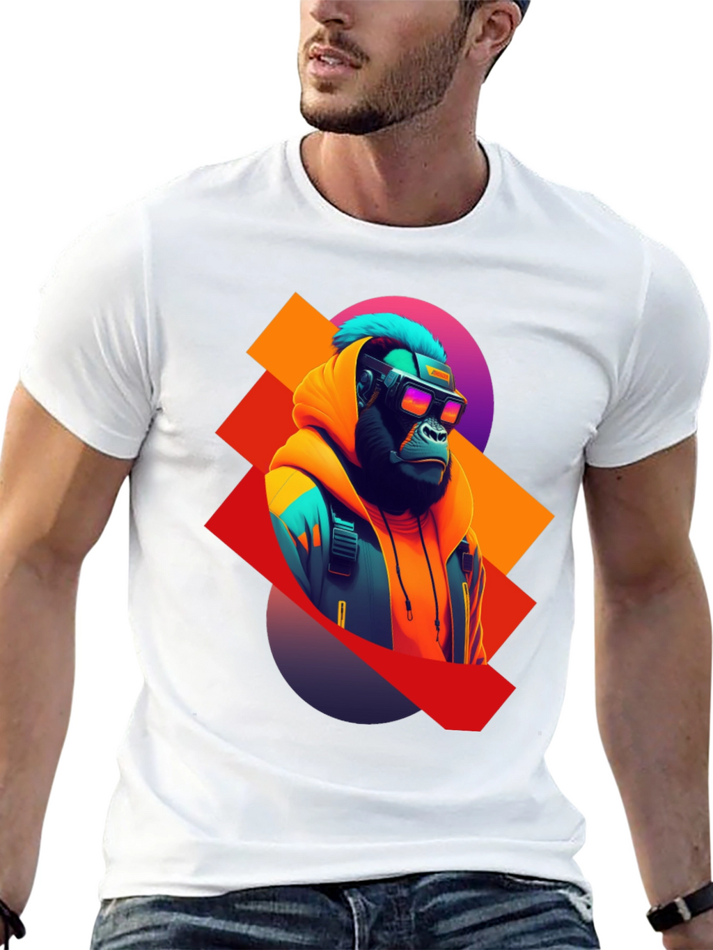 Cyberpunk Gorilla T-Shirt - Unique Graphic Tee