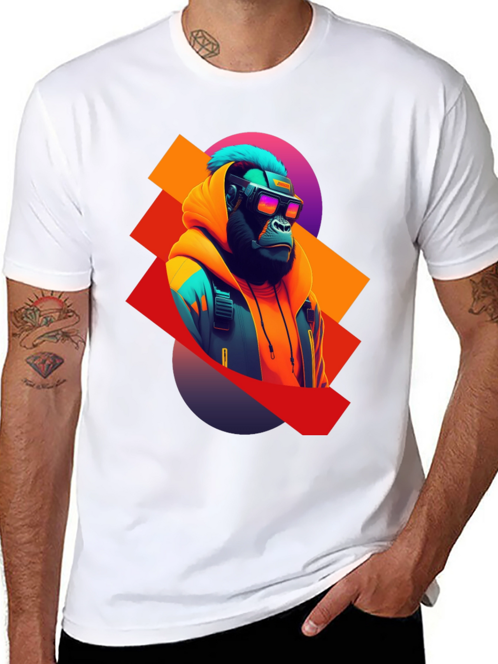 Cyberpunk Gorilla T-Shirt - Unique Graphic Tee