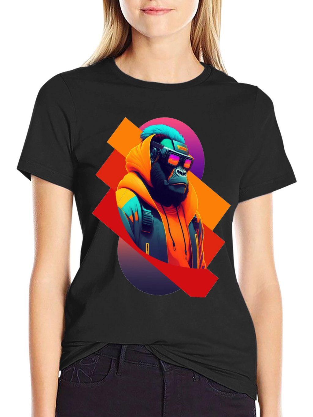 Cyberpunk Gorilla T-Shirt - Unique Graphic Tee