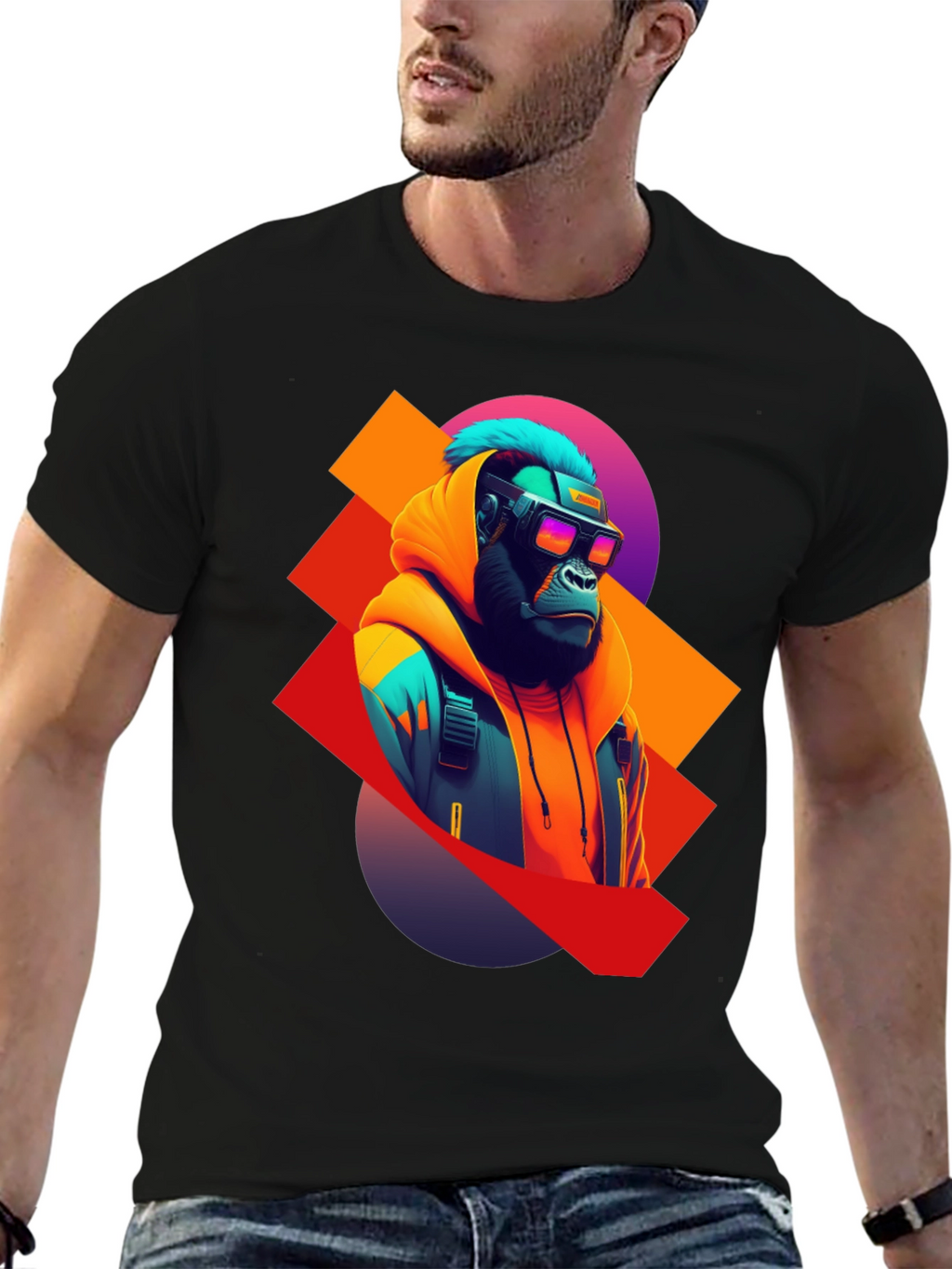 Cyberpunk Gorilla T-Shirt - Unique Graphic Tee