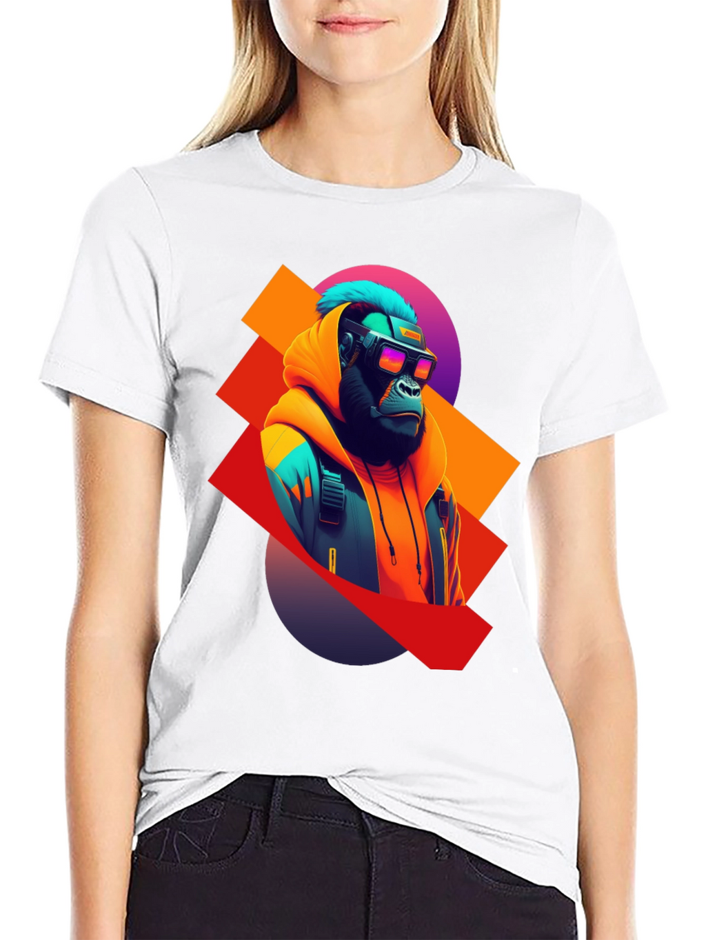 Cyberpunk Gorilla T-Shirt - Unique Graphic Tee
