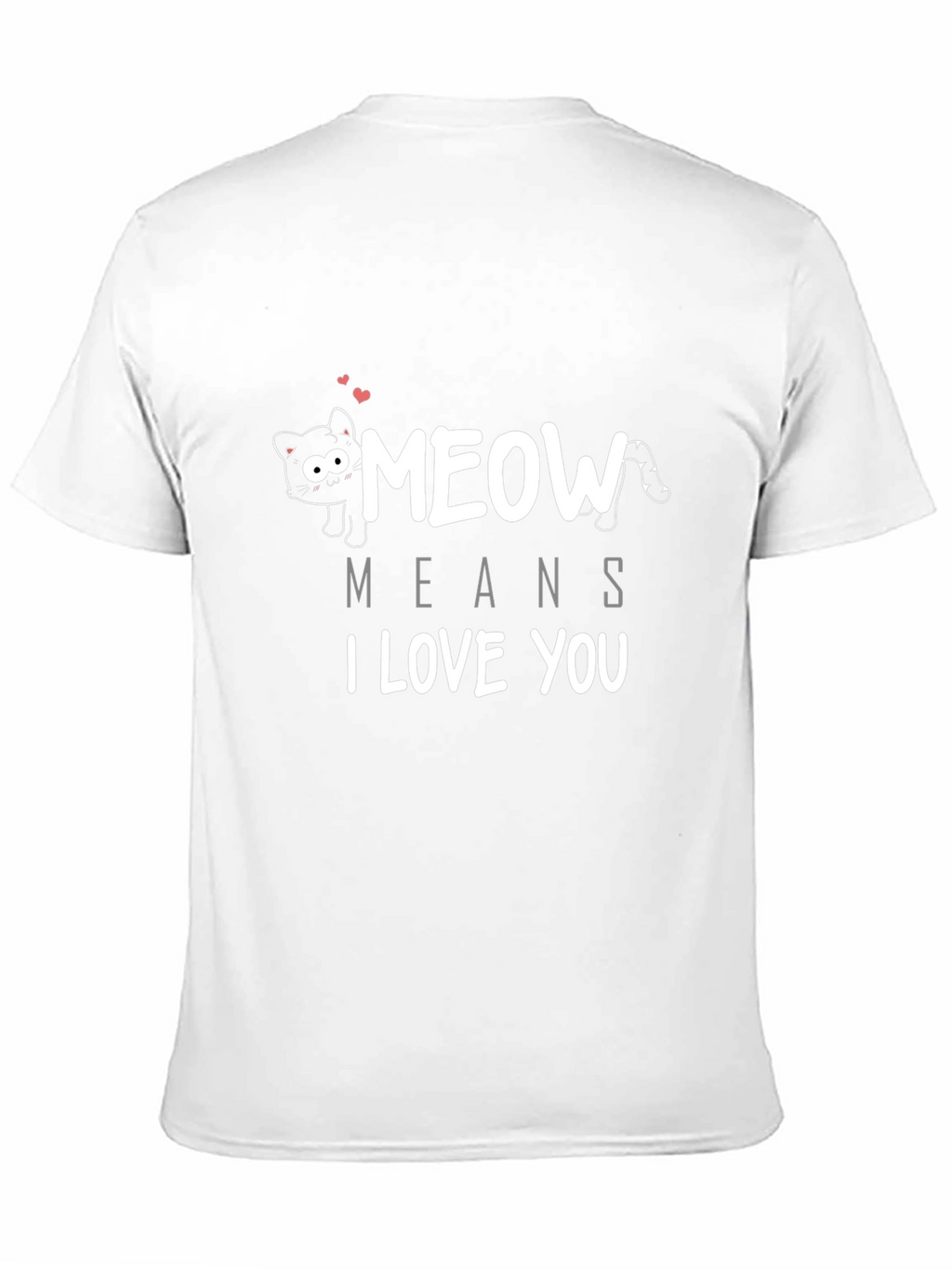 Meow Means I Love You Black T-Shirt