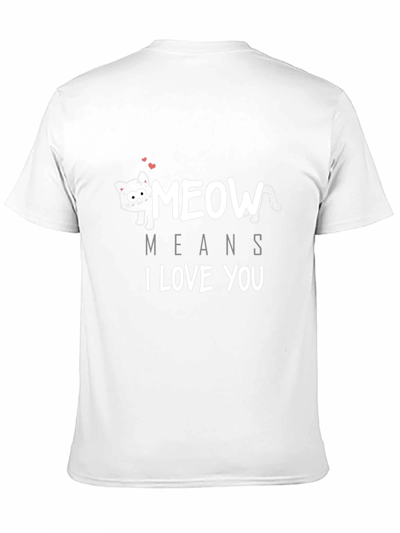 Meow Means I Love You Black T-Shirt