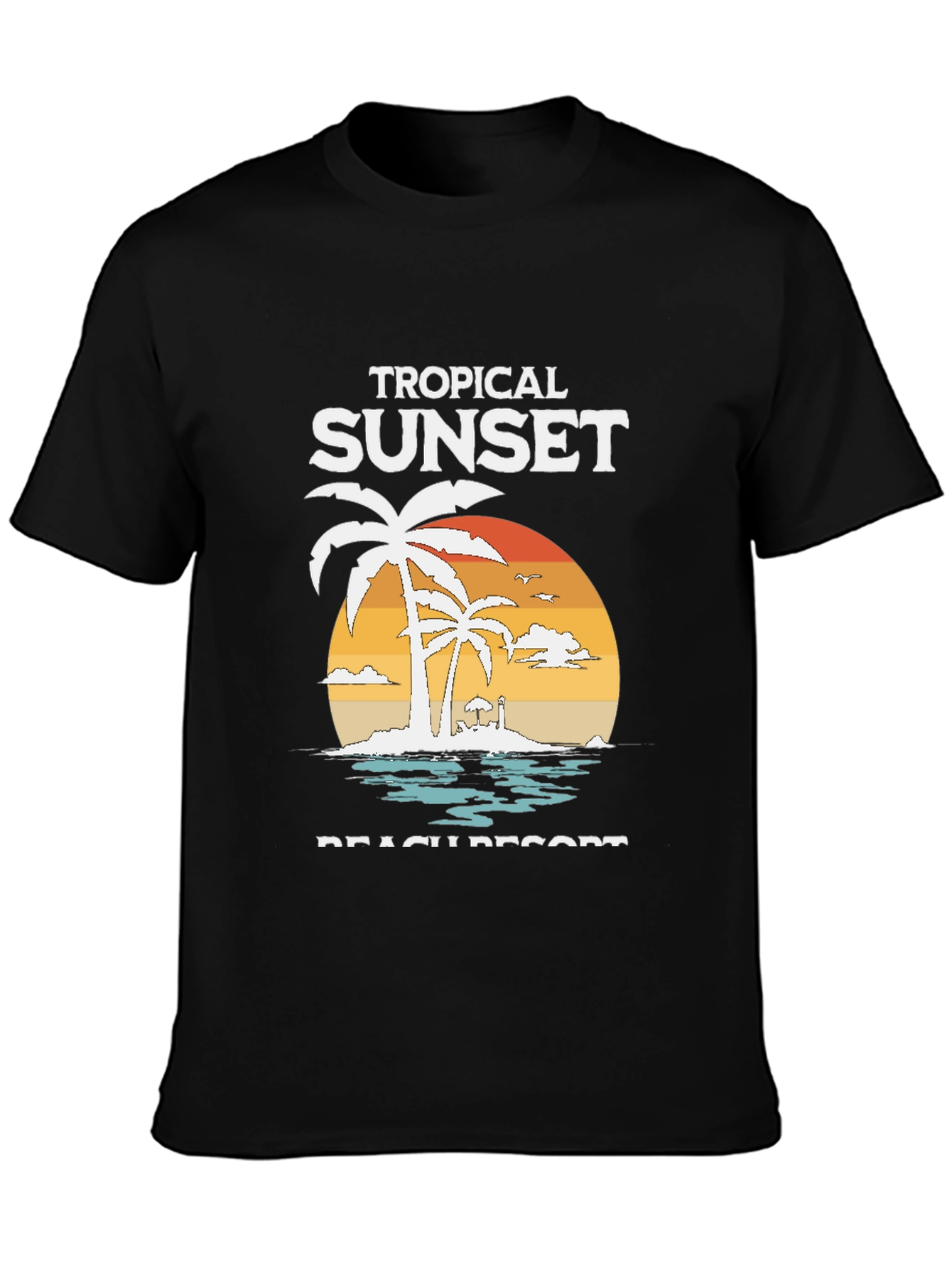 Tropical Sunset Beach Resort T-Shirt