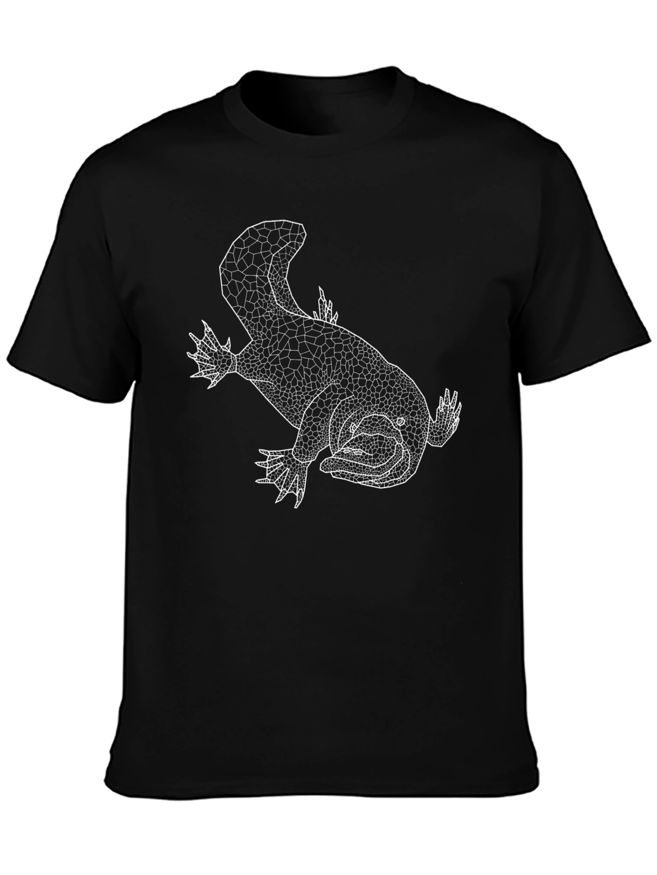 Geometric Platypus Graphic Tee - Black Cotton