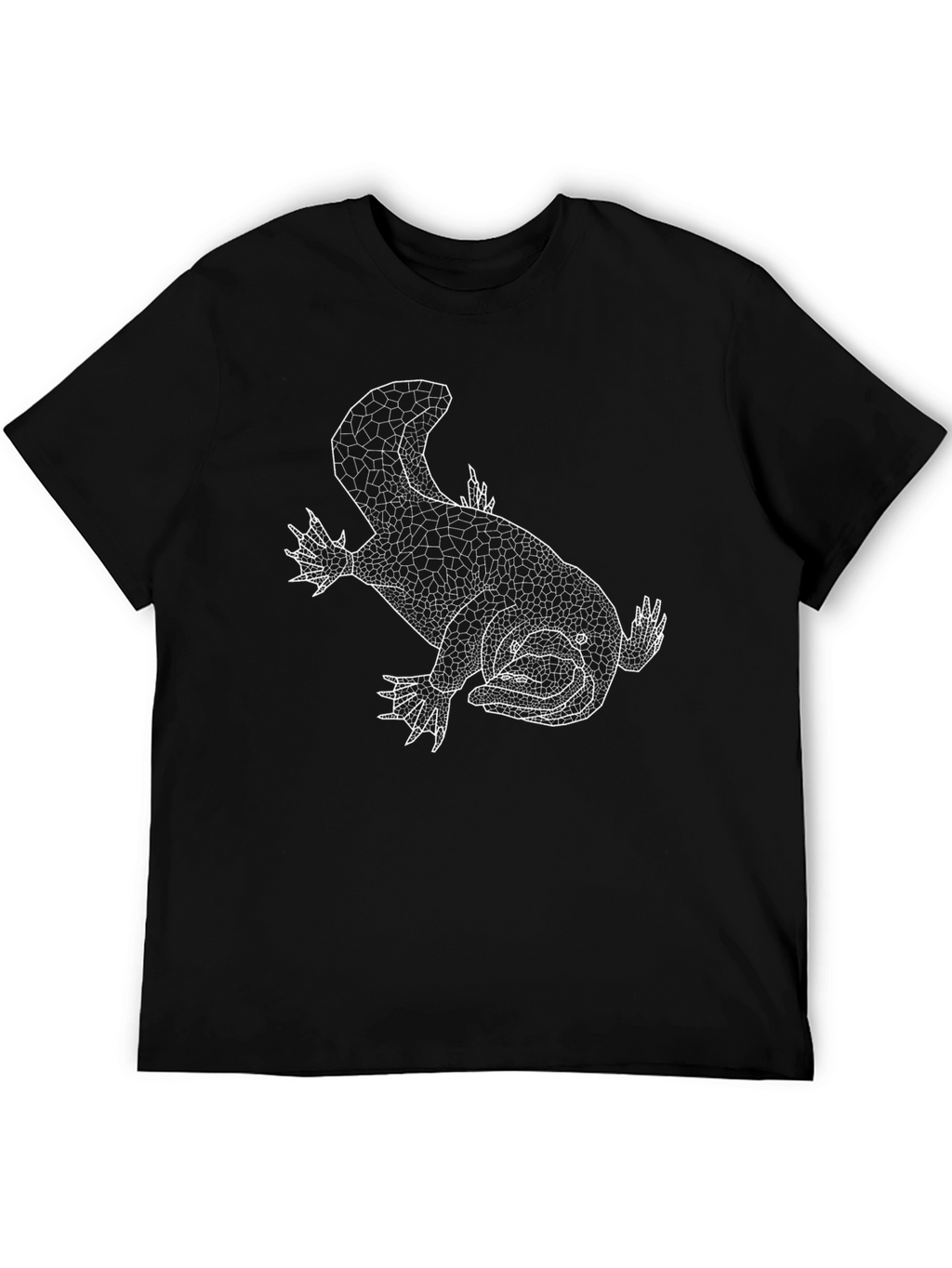 Geometric Platypus Graphic Tee - Black Cotton