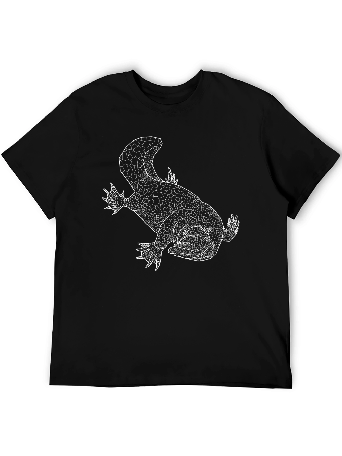 Geometric Platypus Graphic Tee - Black Cotton