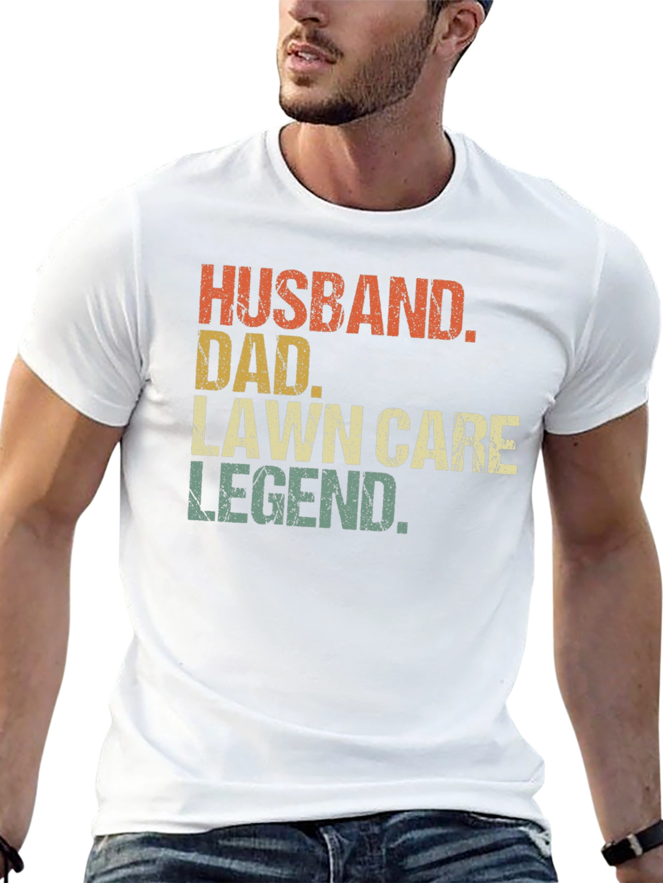 Husband Dad Lawn Care Legend Graphic T-Shirt