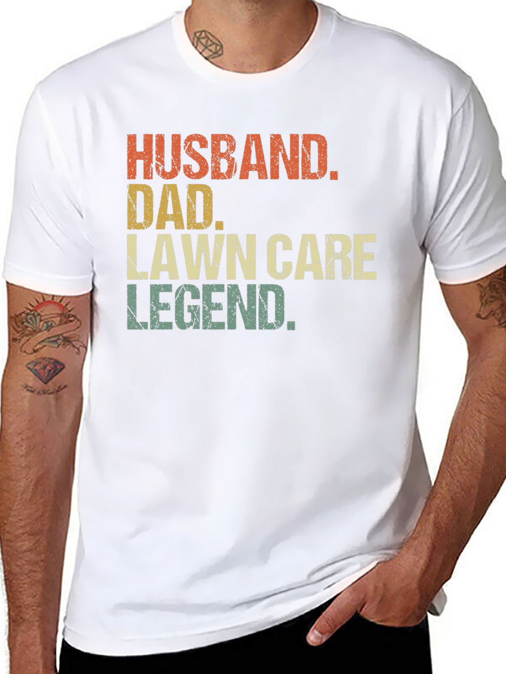 Husband Dad Lawn Care Legend Graphic T-Shirt