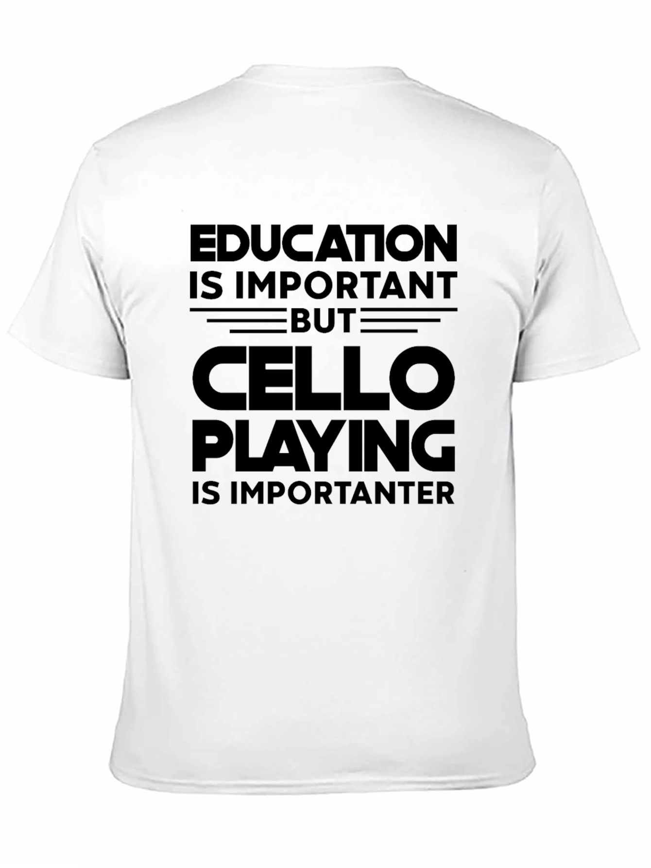 Cello Playing is Importanter Black T-Shirt