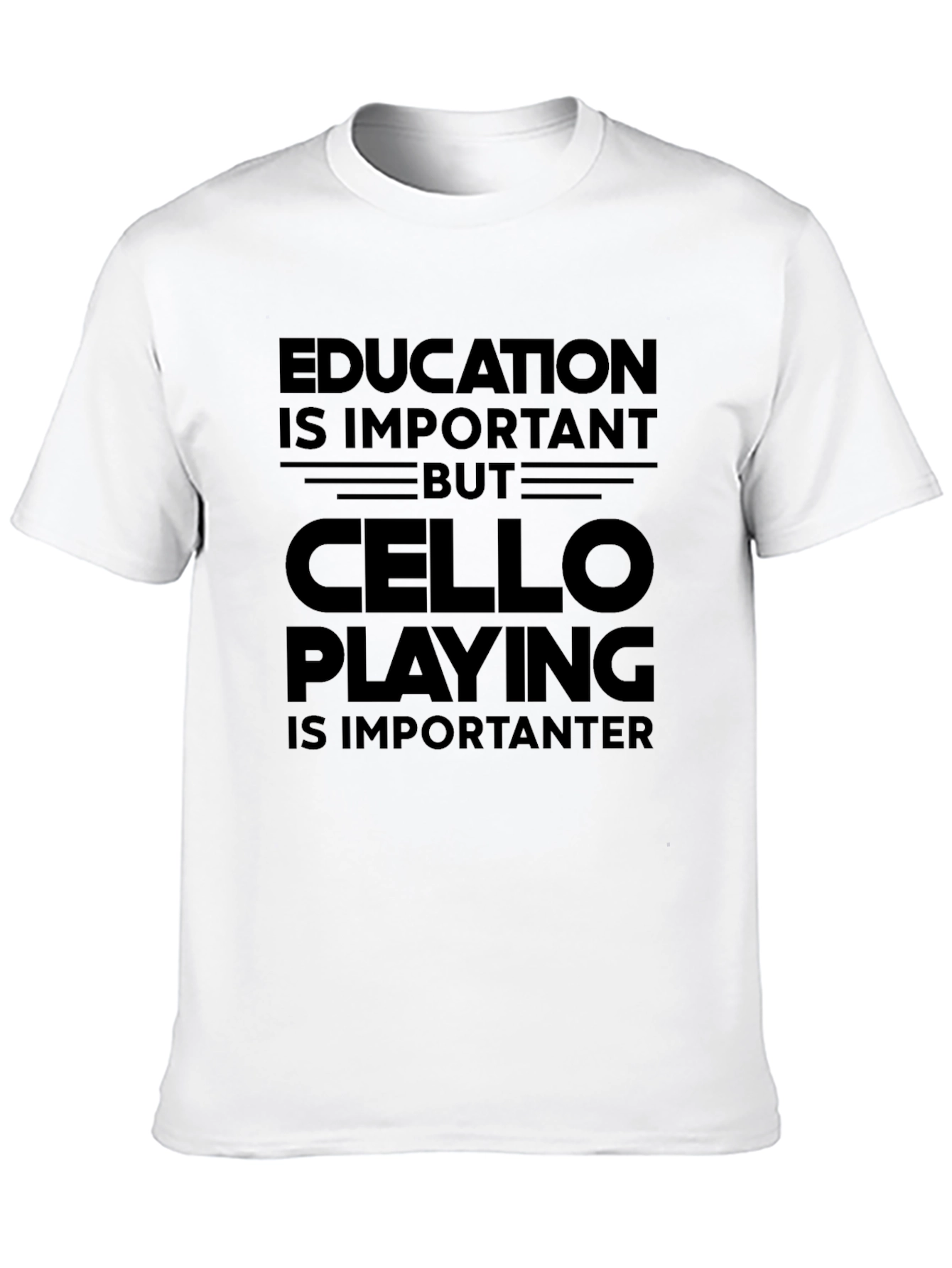 Cello Playing is Importanter Black T-Shirt