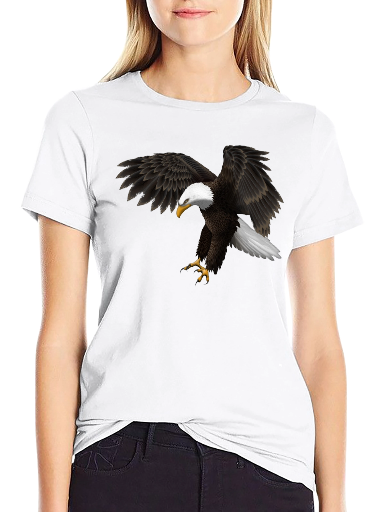 Bald Eagle Graphic Black T-Shirt - Mens Apparel