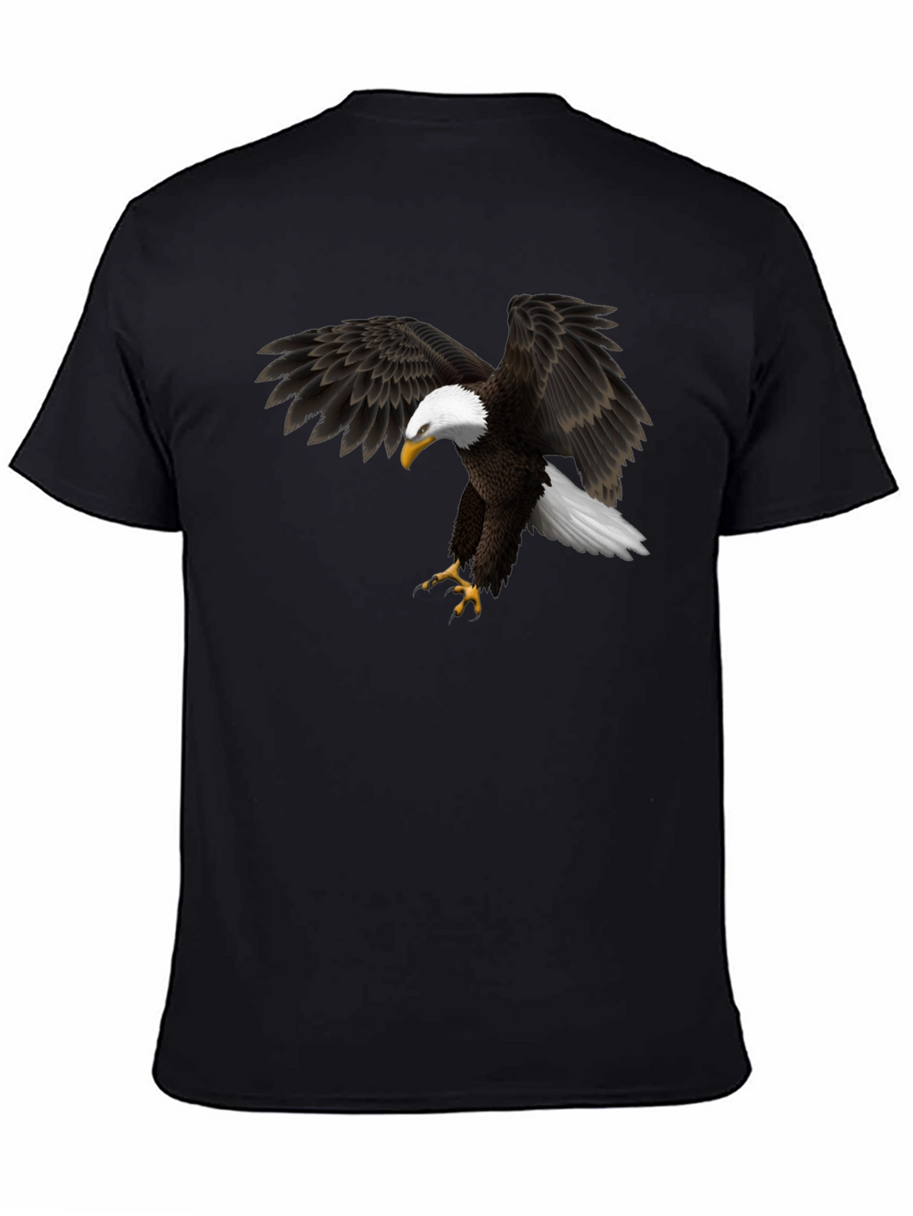 Bald Eagle Graphic Black T-Shirt - Mens Apparel