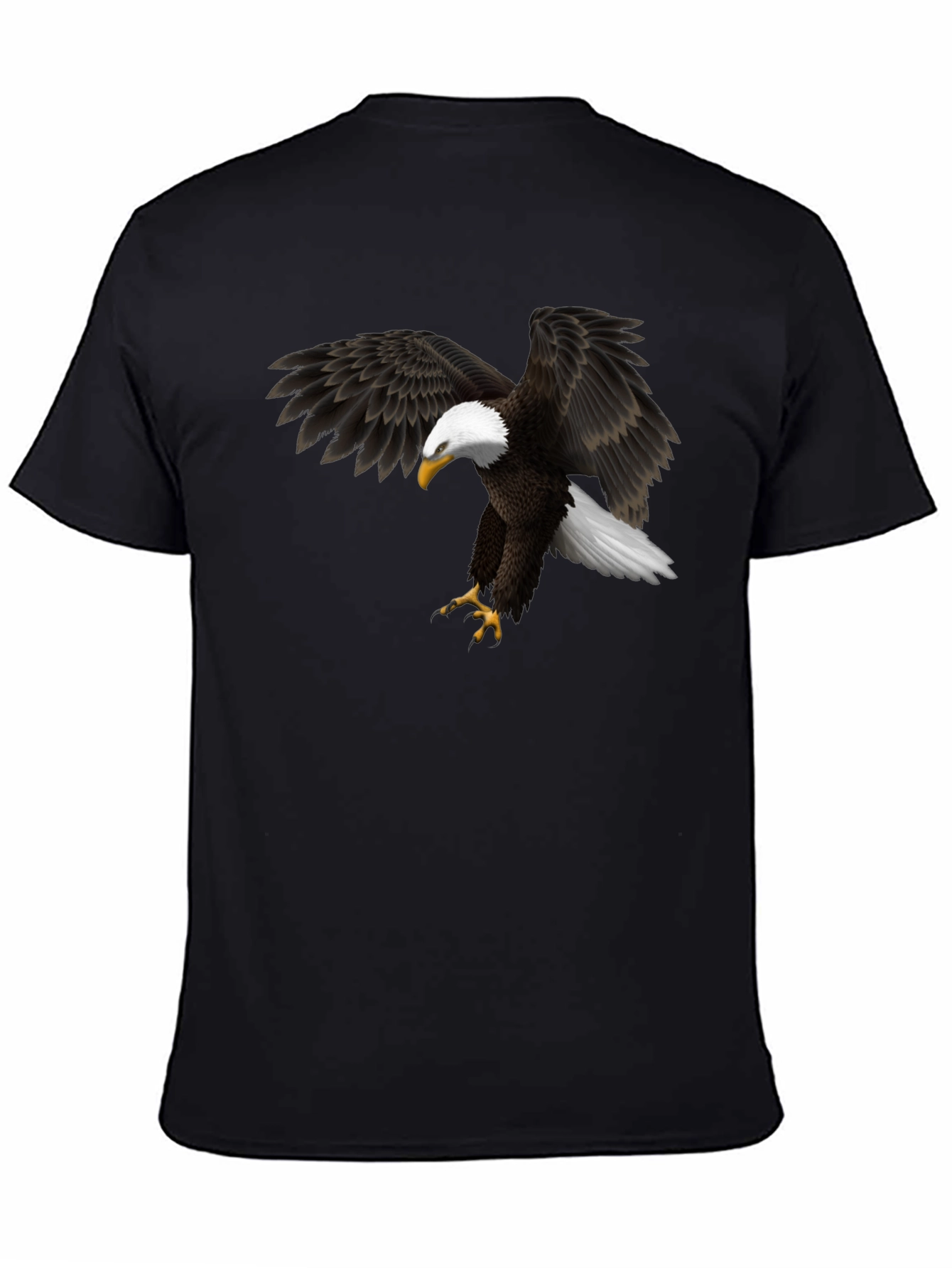 Bald Eagle Graphic Black T-Shirt - Mens Apparel