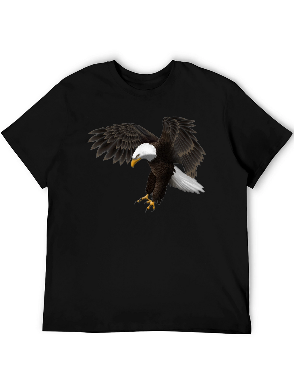 Bald Eagle Graphic Black T-Shirt - Mens Apparel