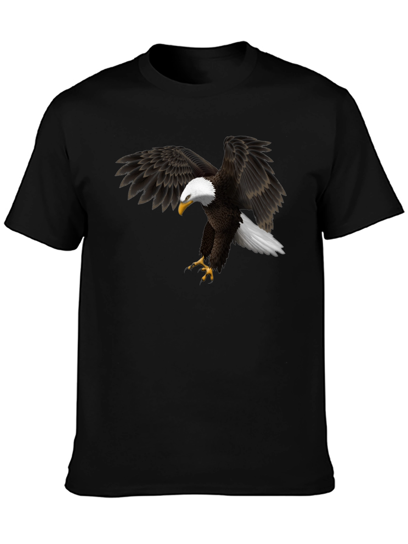 Bald Eagle Graphic Black T-Shirt - Mens Apparel