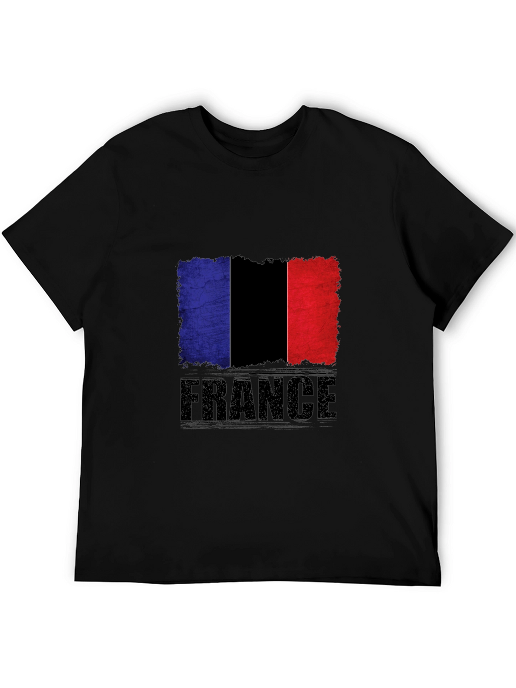 France Flag Graphic Tee - Black