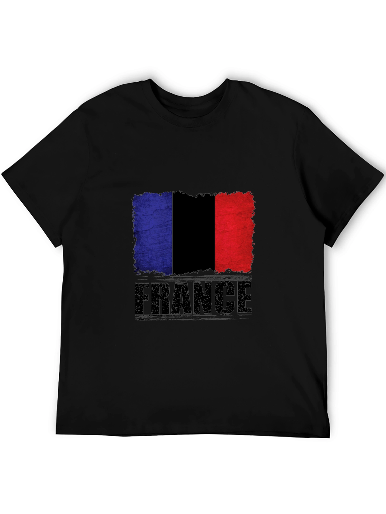 France Flag Graphic Tee - Black