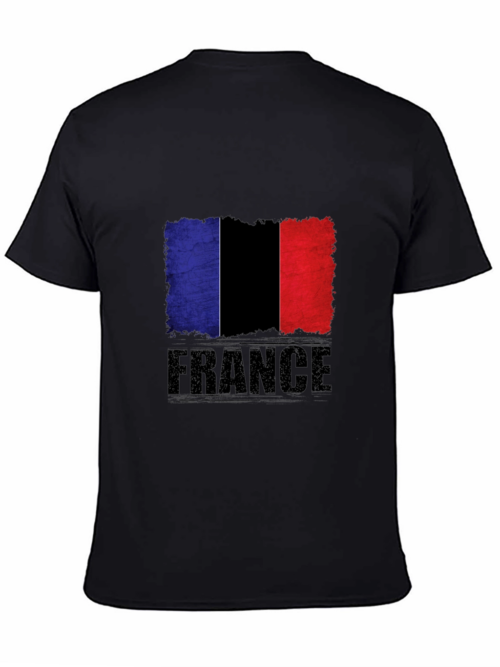 France Flag Graphic Tee - Black