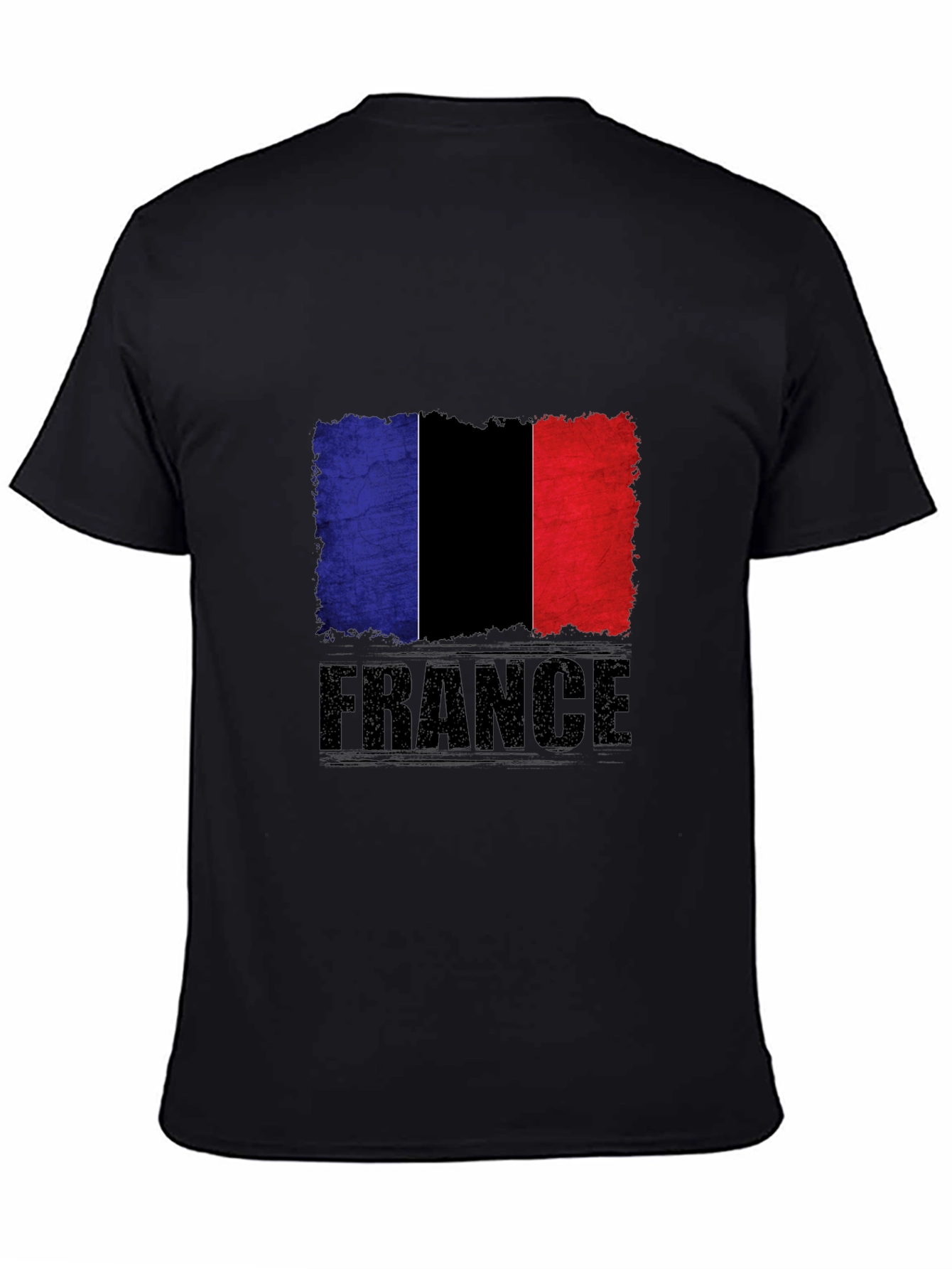 France Flag Graphic Tee - Black