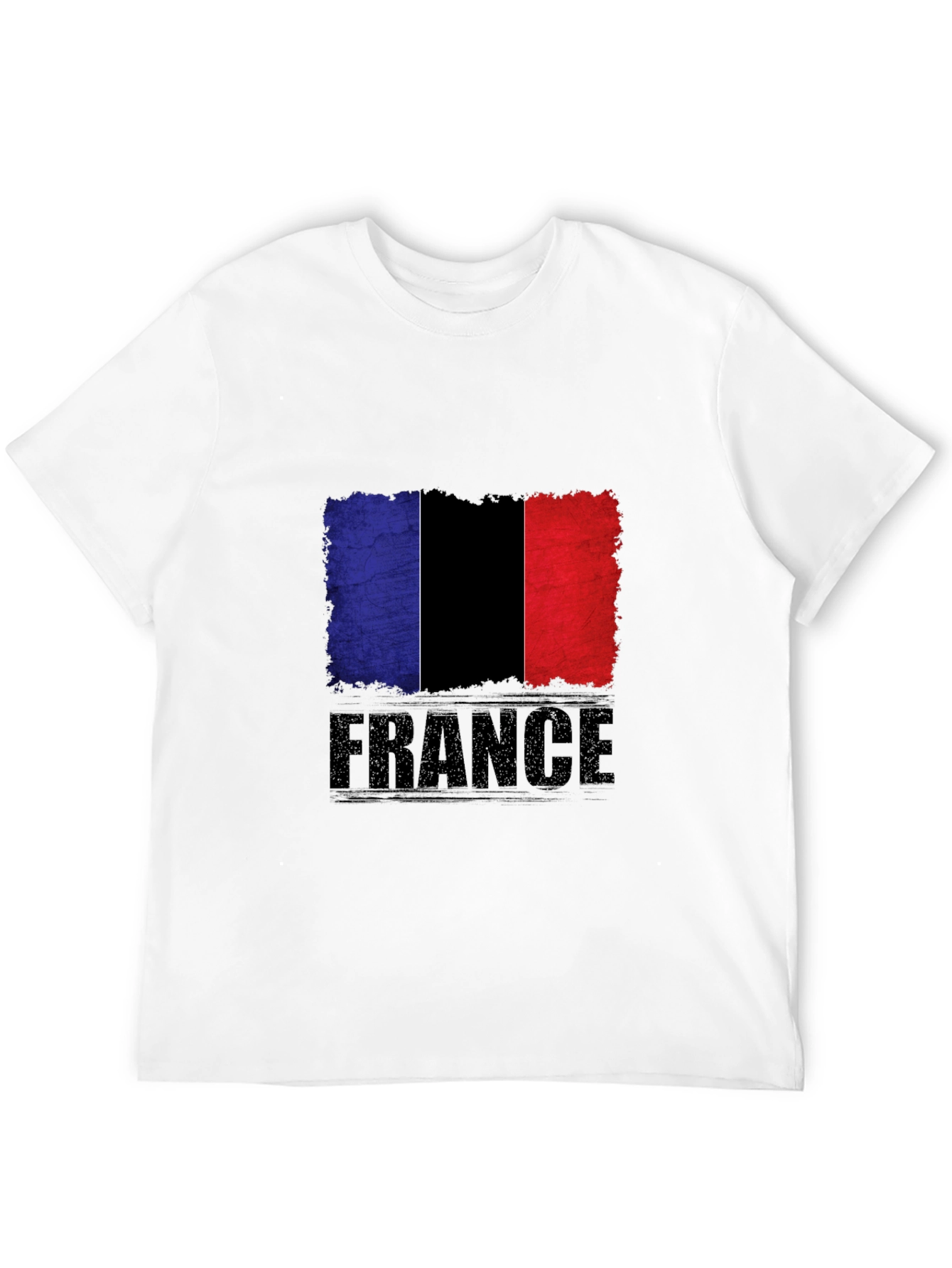 France Flag Graphic Tee - Black