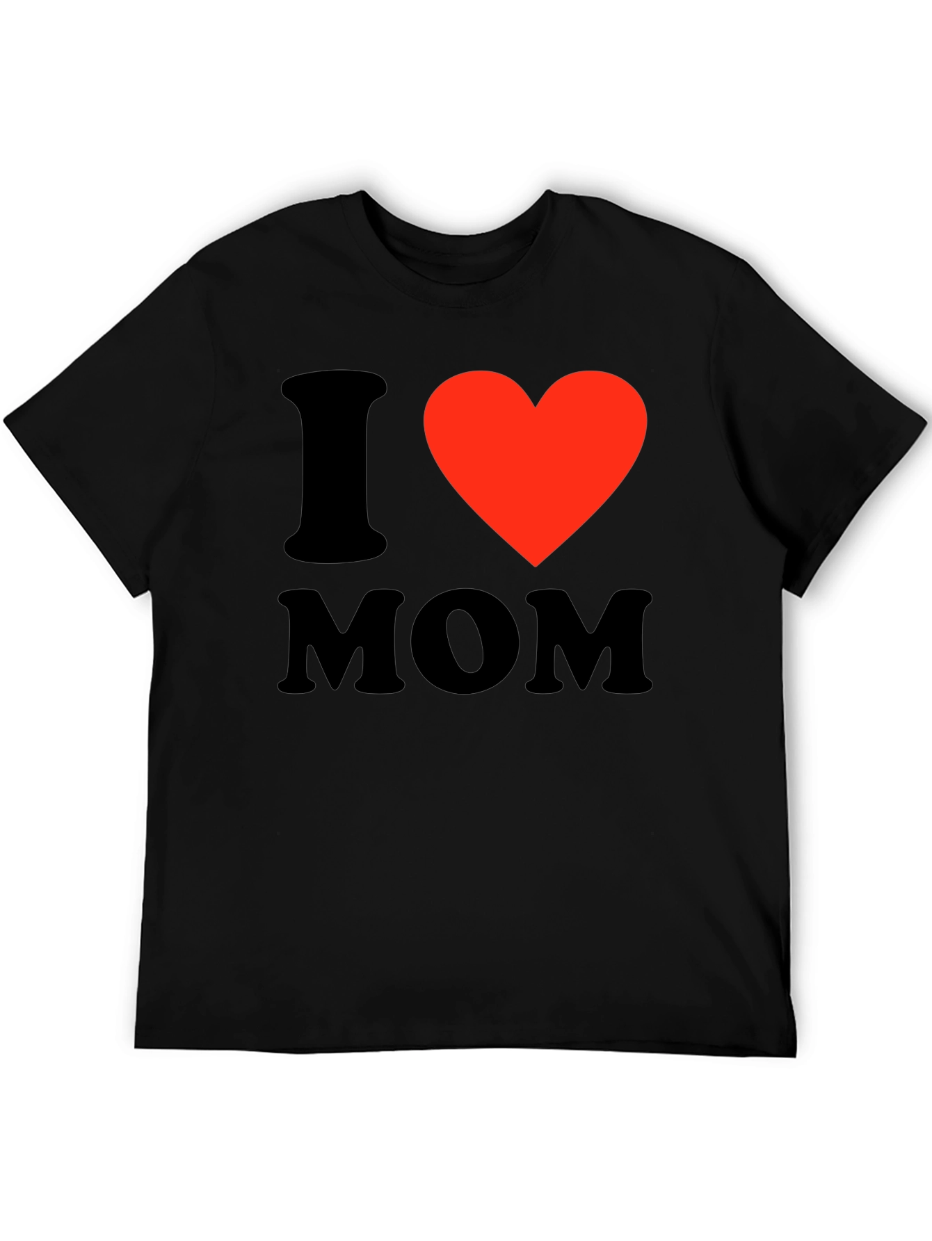I Heart Mom Black T-Shirt - Express Your Love!