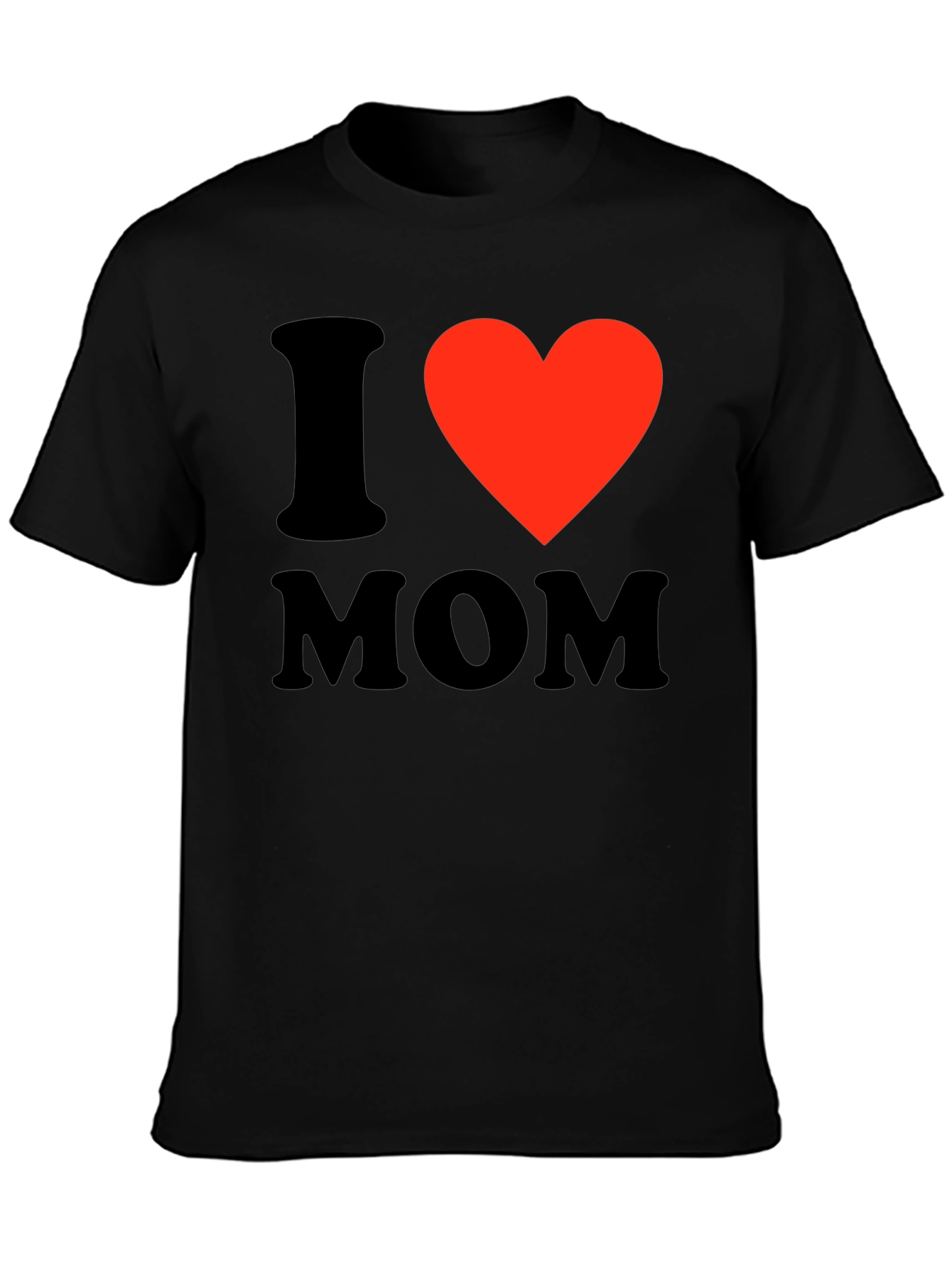 I Heart Mom Black T-Shirt - Express Your Love!