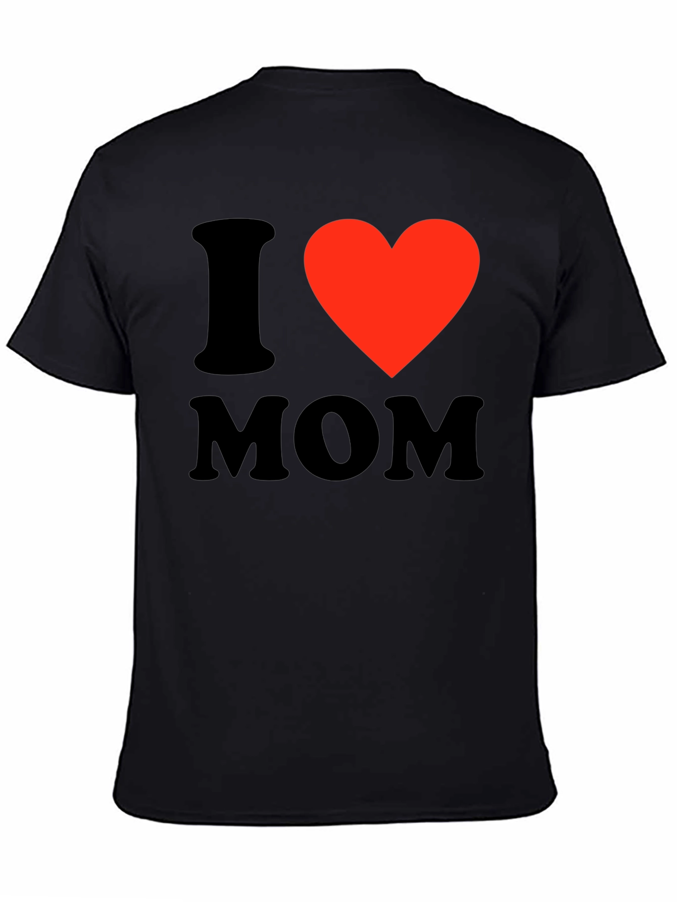 I Heart Mom Black T-Shirt - Express Your Love!