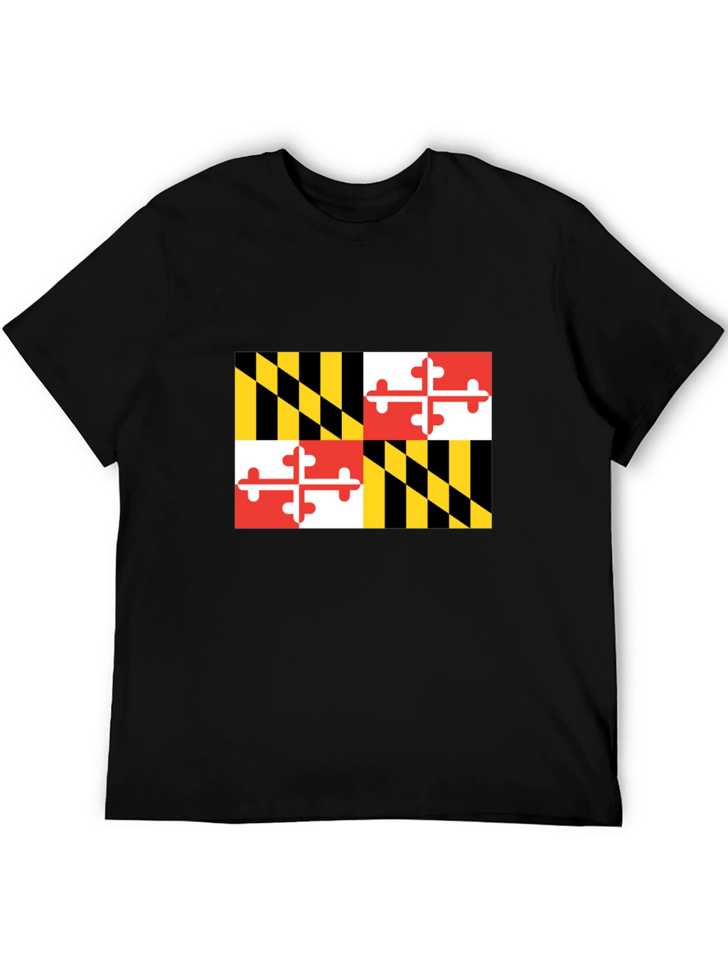 Maryland Flag Graphic Black T-Shirt