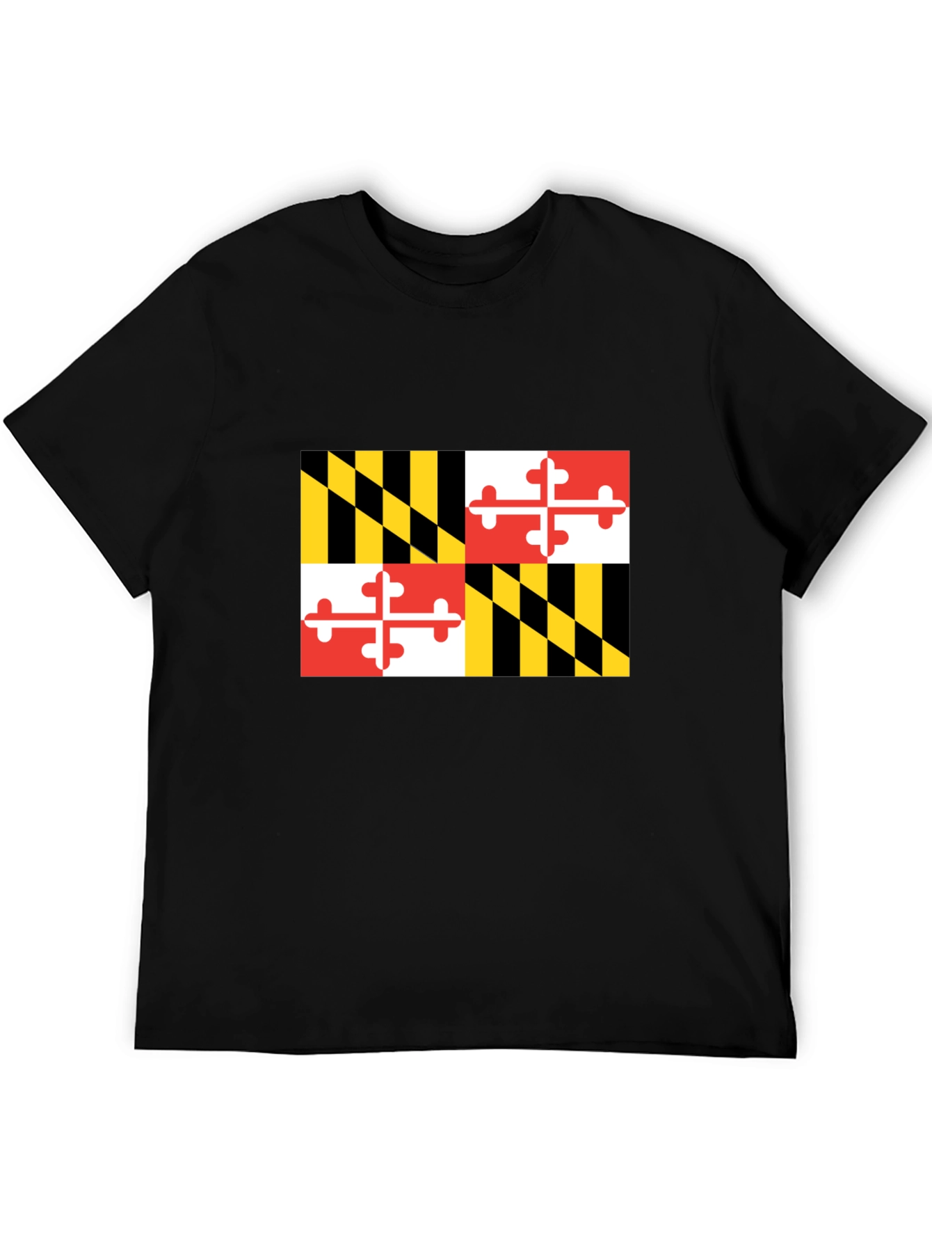 Maryland Flag Graphic Black T-Shirt