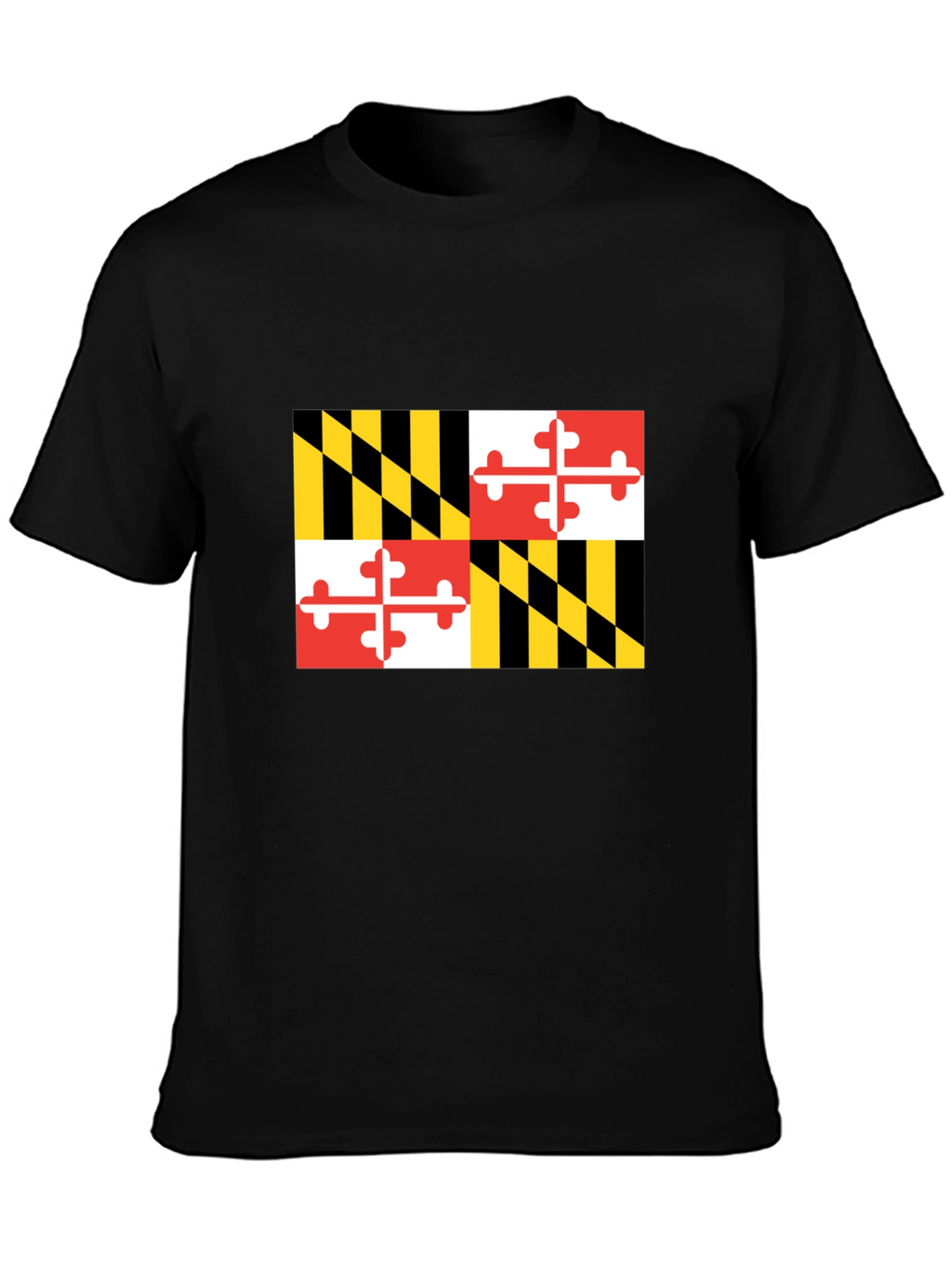 Maryland Flag Graphic Black T-Shirt