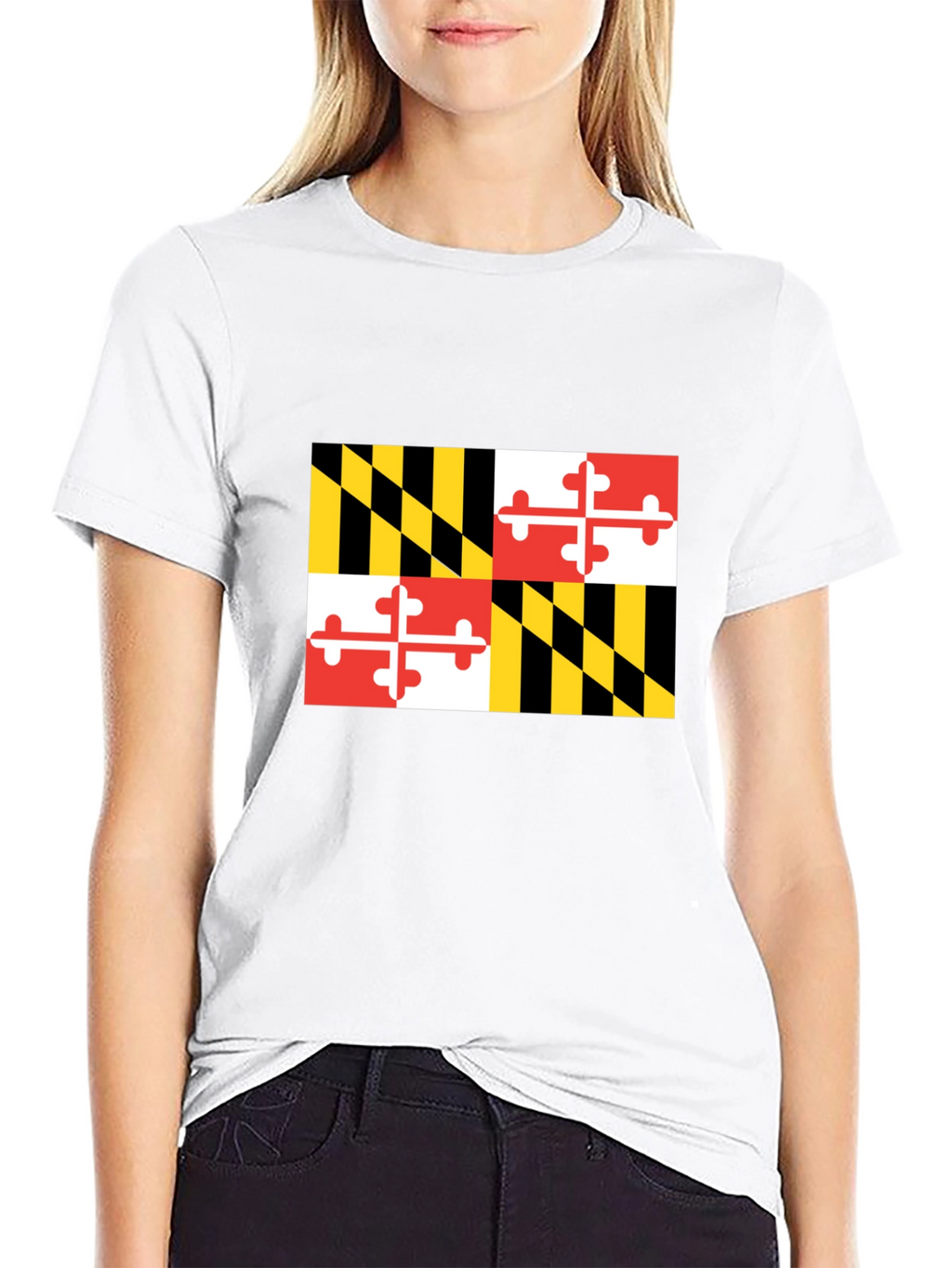Maryland Flag Graphic Black T-Shirt