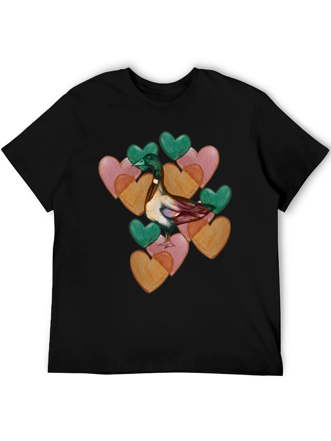 Duck Love Heart Valentines Day T-Shirt
