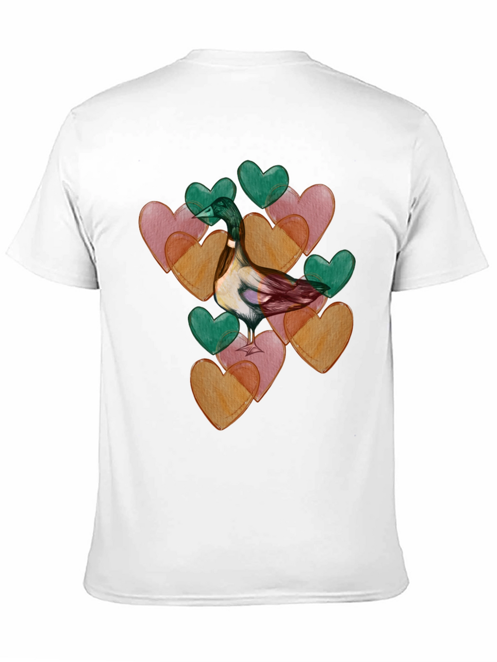 Duck Love Heart Valentines Day T-Shirt