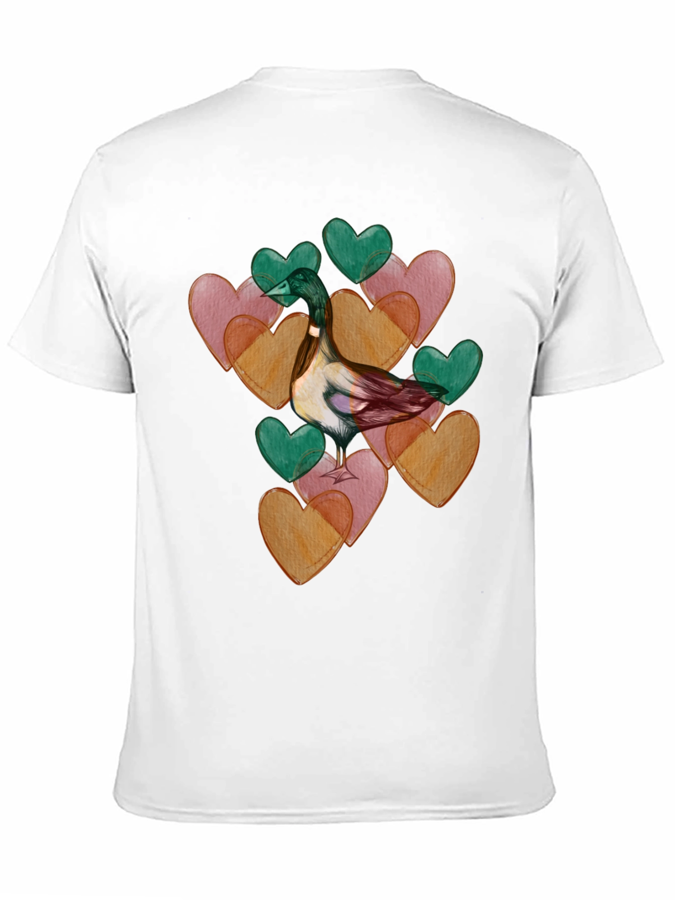 Duck Love Heart Valentines Day T-Shirt